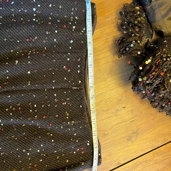 Teri John Ricky Freeman jacket and skirt, Size 10 Brown Multi Colour Sequins - Picture 12 of 13